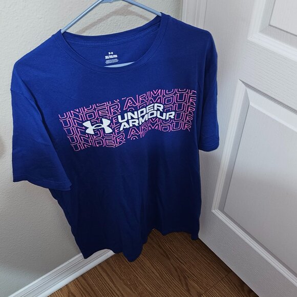 Under Armour Blue & Pink Shirt - Picture 1 of 2